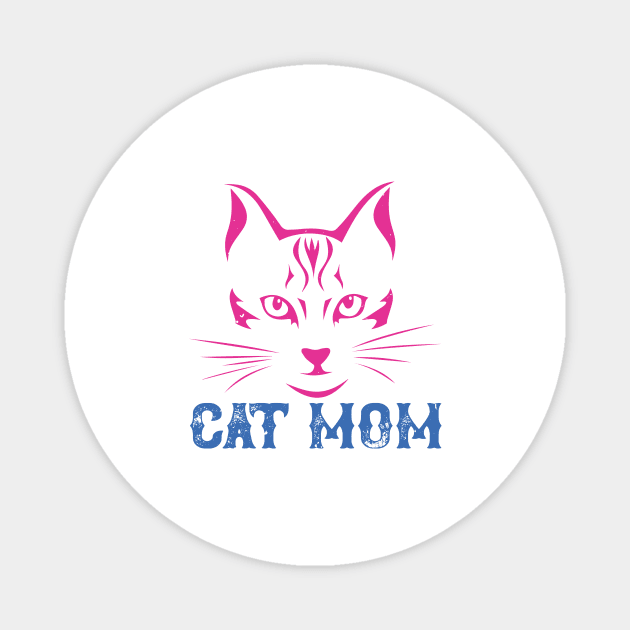 Cat Mom Magnet by 4Zimage